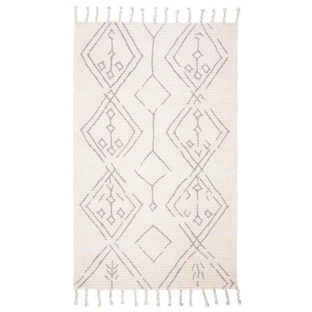 Safavieh 2 ft. 3 in. x 8 ft. Casablanca Bohemian Rectangle Wool Area Rug Ivory & Silver CSB201G-28